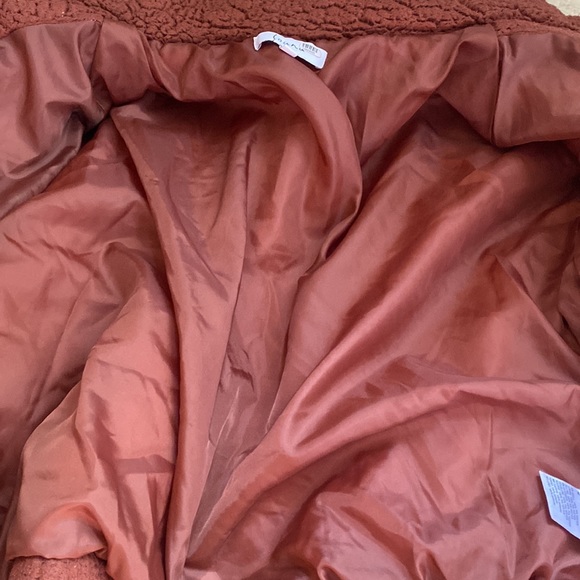 (A7) LOUNA Rust Sherpa Puffer Teddy Bear Jacket, Size Medium - Picture 14 of 15